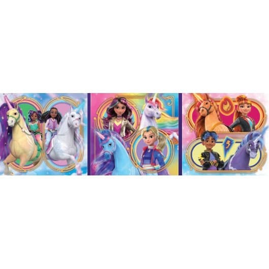 3x48 stk Puslespill Unicorn Academy