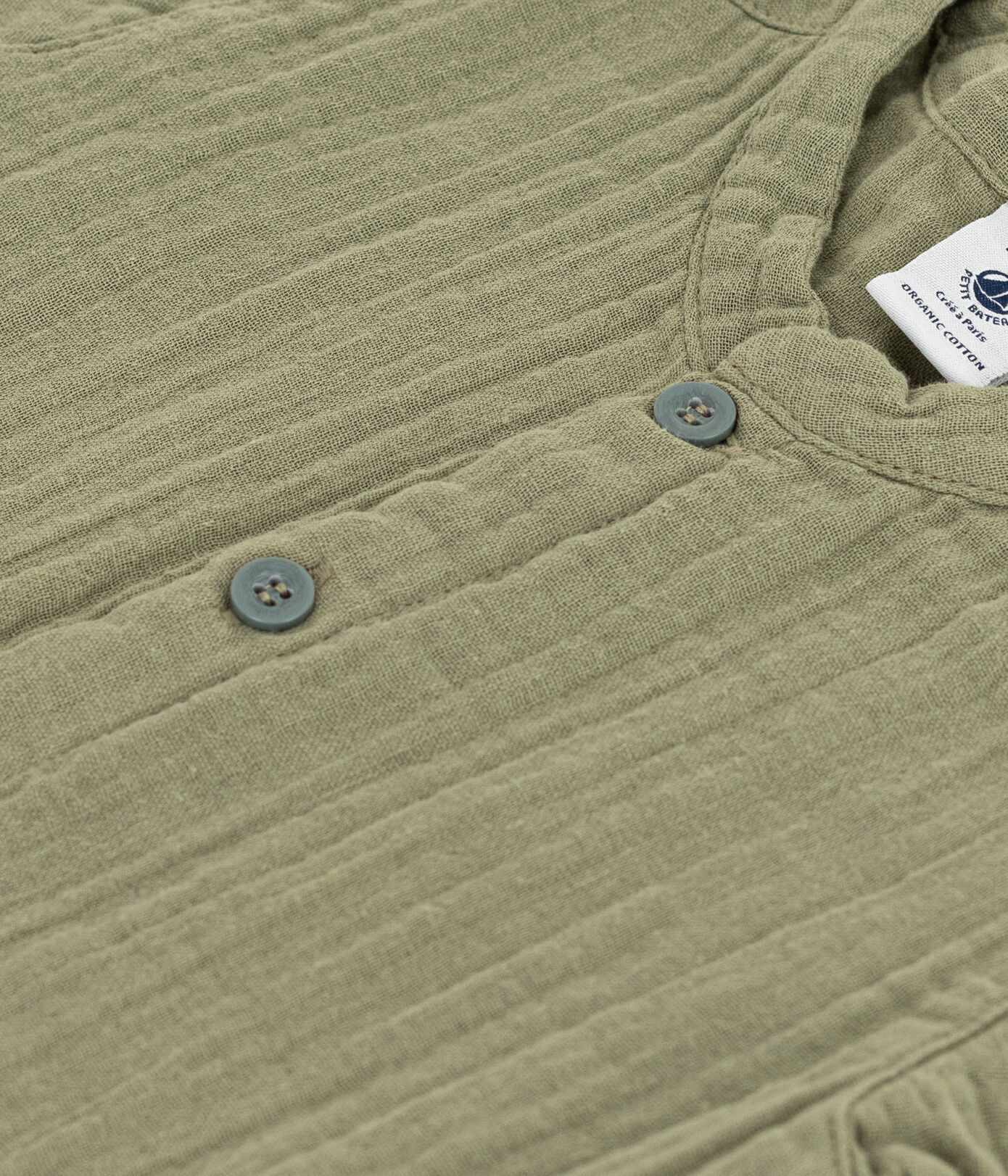 Chemise manches courtes bébé en gaze de coton