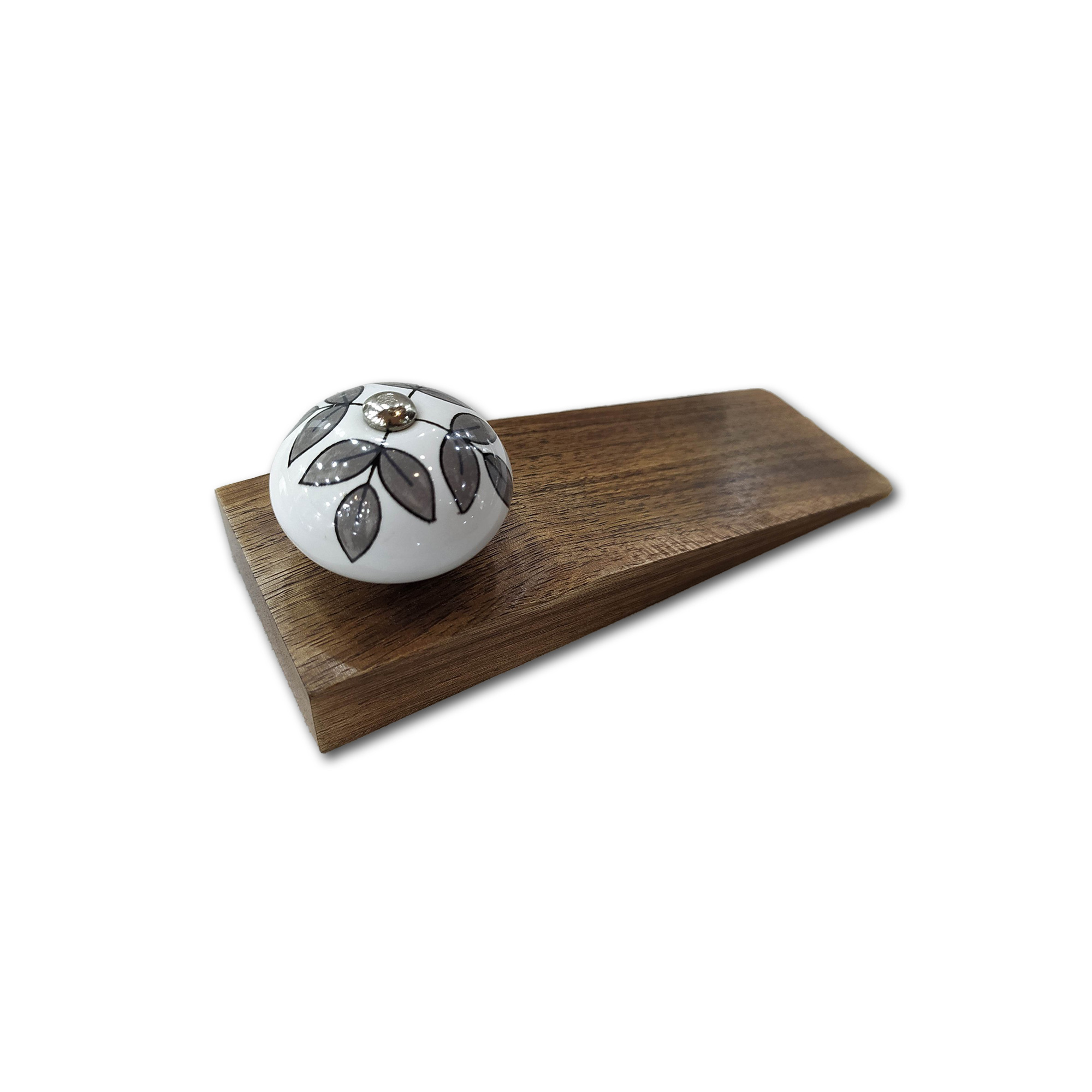 Türstopper mit Keramikknauf, Mangoholz, T 15 cm, B 5 cm günstig bestellen