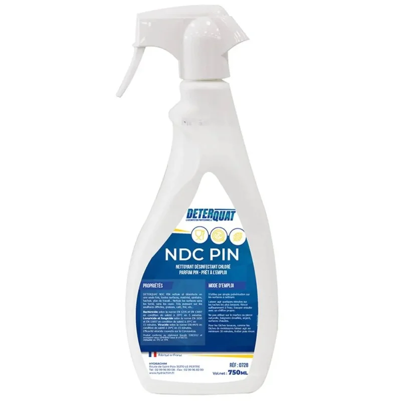 DETERQUAT - Nettoyant, désinfectant NDC - Parfum pin - 750ml
