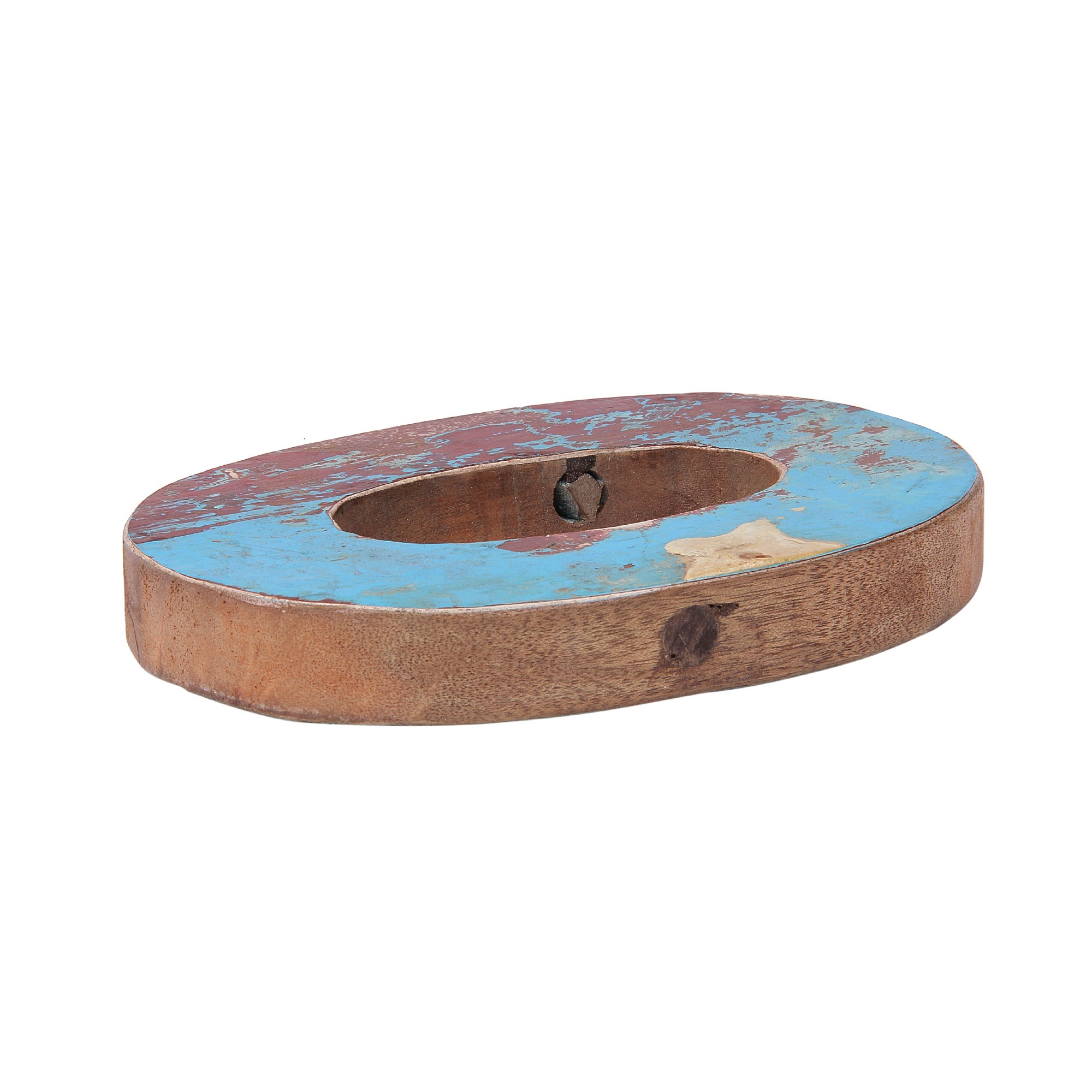 Holzziffer '0', multicolor, T 2,5 cm, B 13 cm, H 19 cm von fischer's lagerhaus
