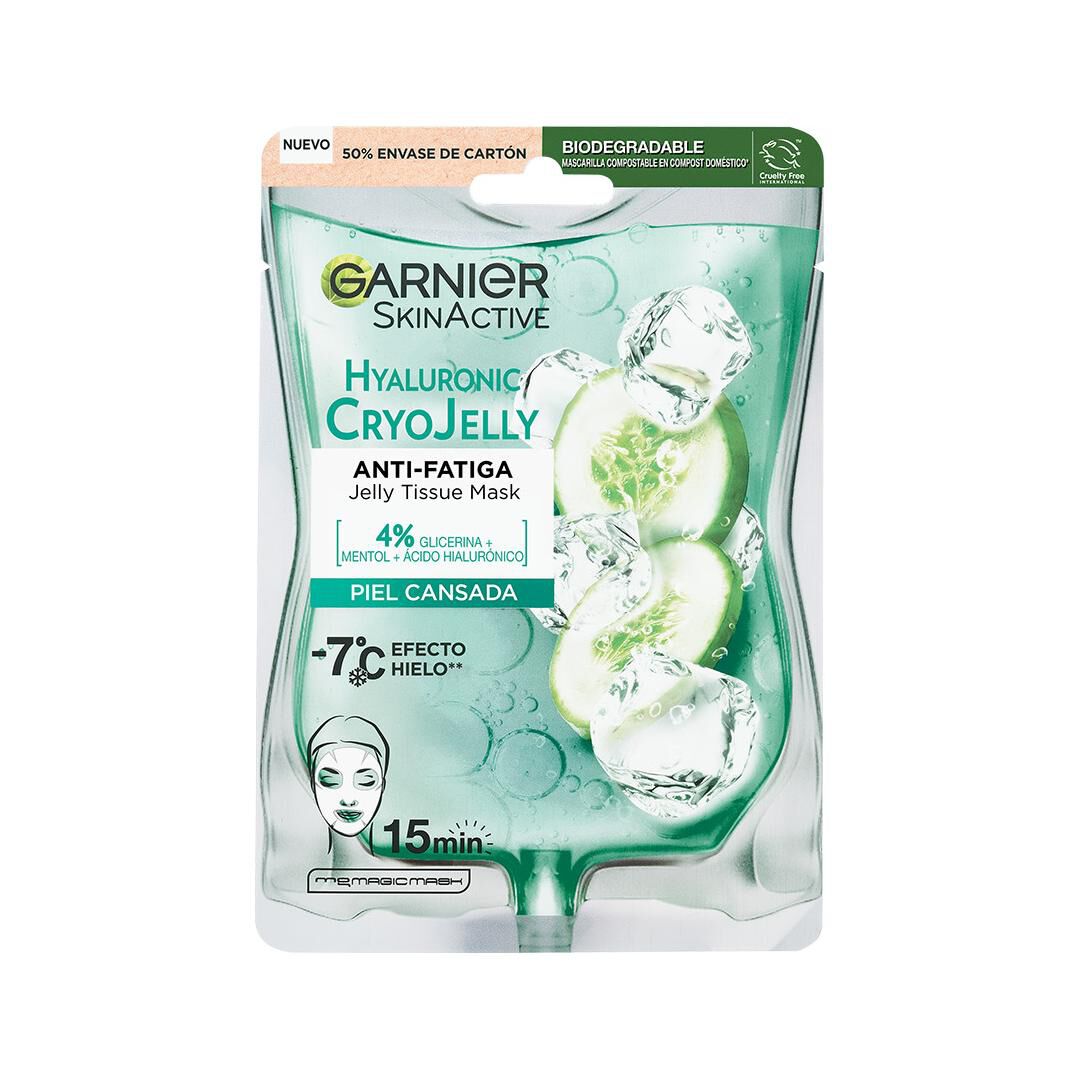 GARNIER  Skin Active Cryo Jelly Anti-Fatigue Mask, Aloe Hialurónico - 1un