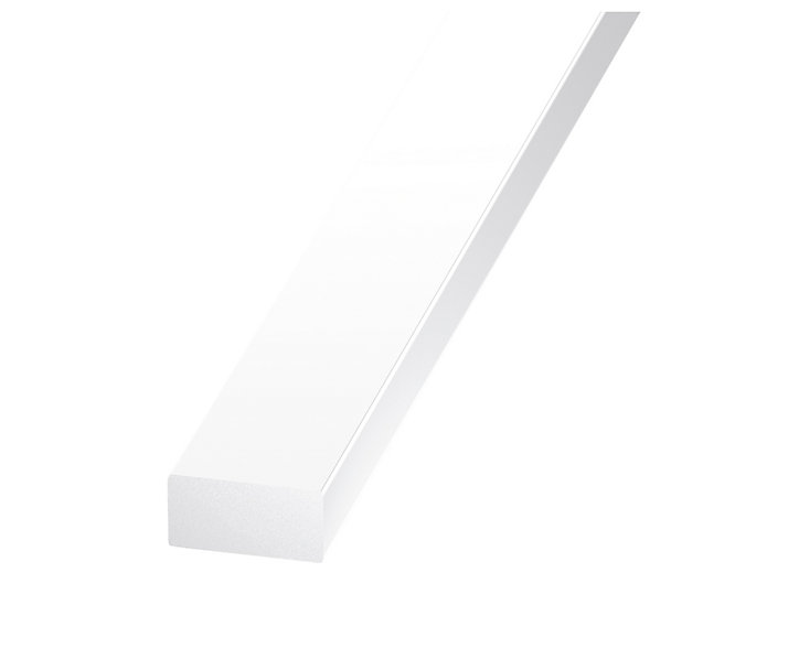 Profilé rectangulaire PVC Blanc