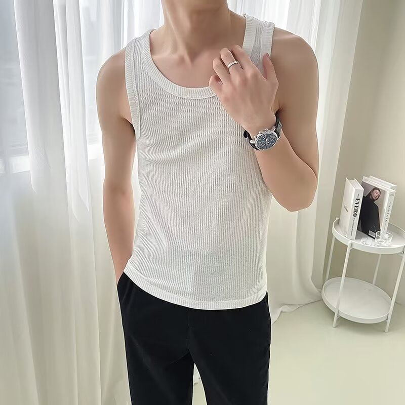 Acritus - Tanktop met ronde hals en effen patroon