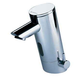 Schell Puris E 1-gats wastafelkraan m. temperatuur regelaar electronisch 9V chroom