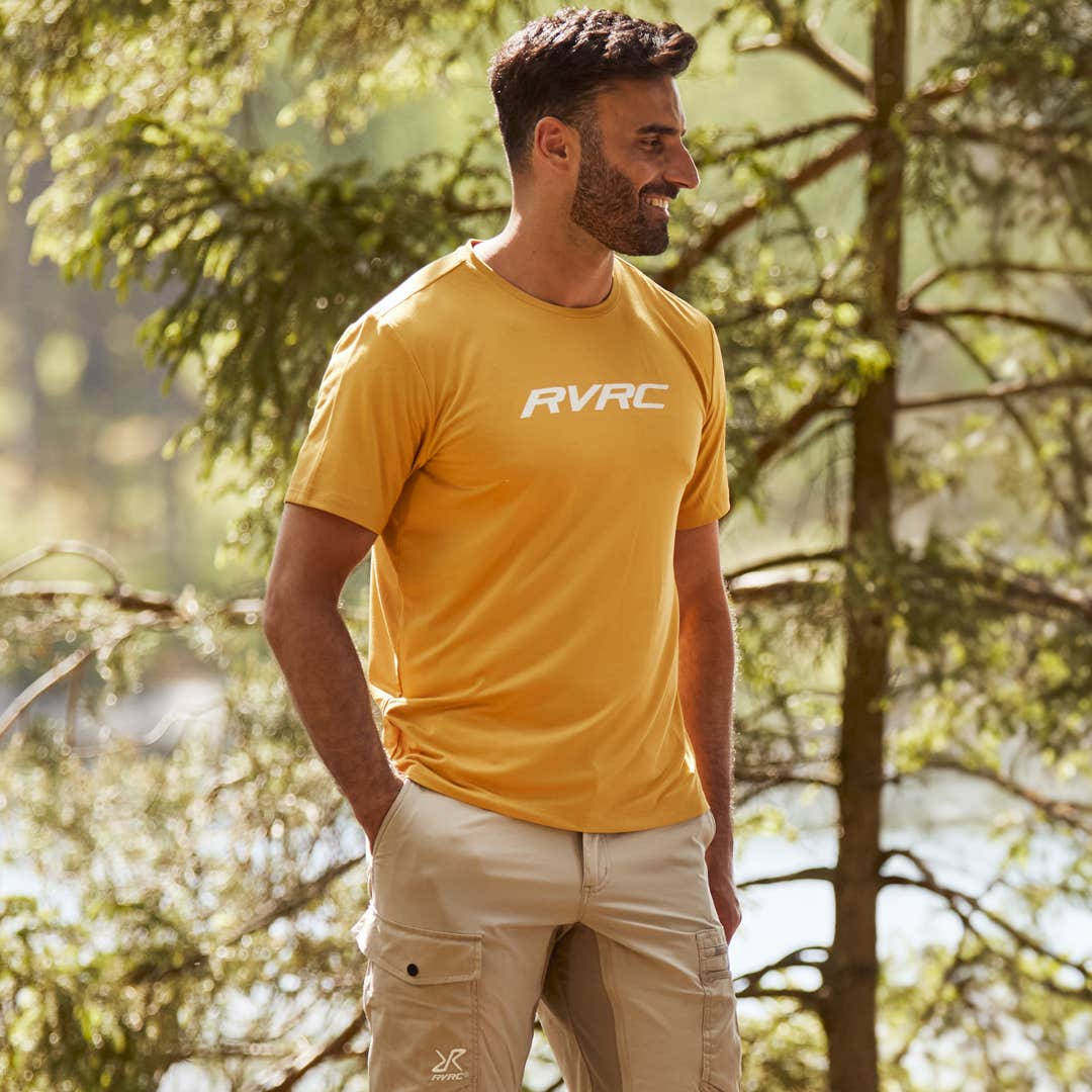 Mission Logo T-shirt Herre Harvest Gold