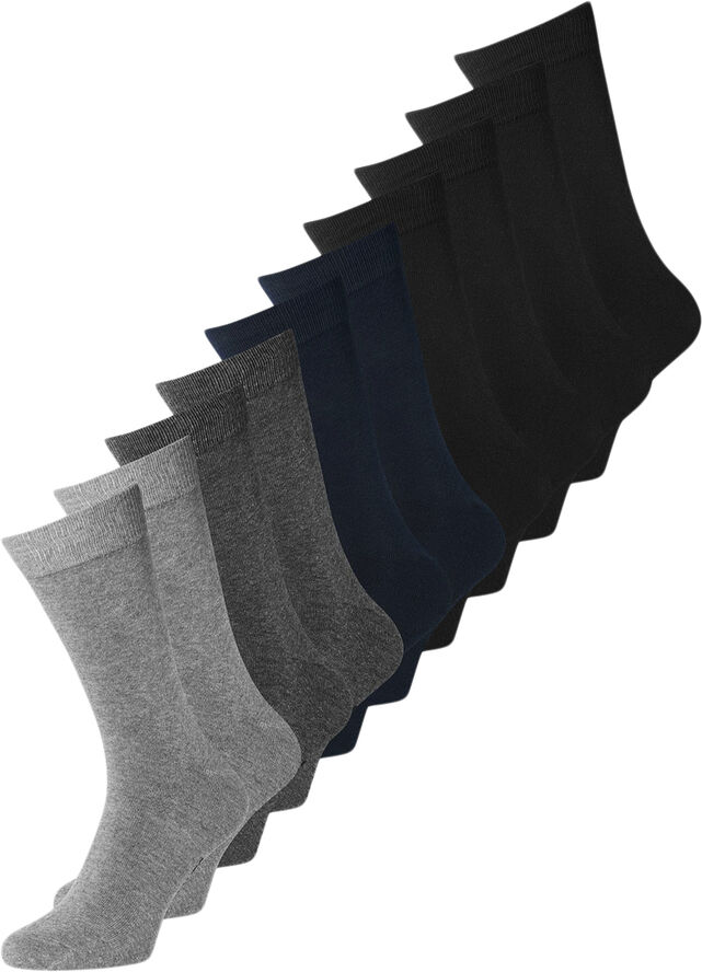 Jack & Jones JACJENS SOCK 10 PACK NOOS Dark grey melange/dgm - lgm - lgm -