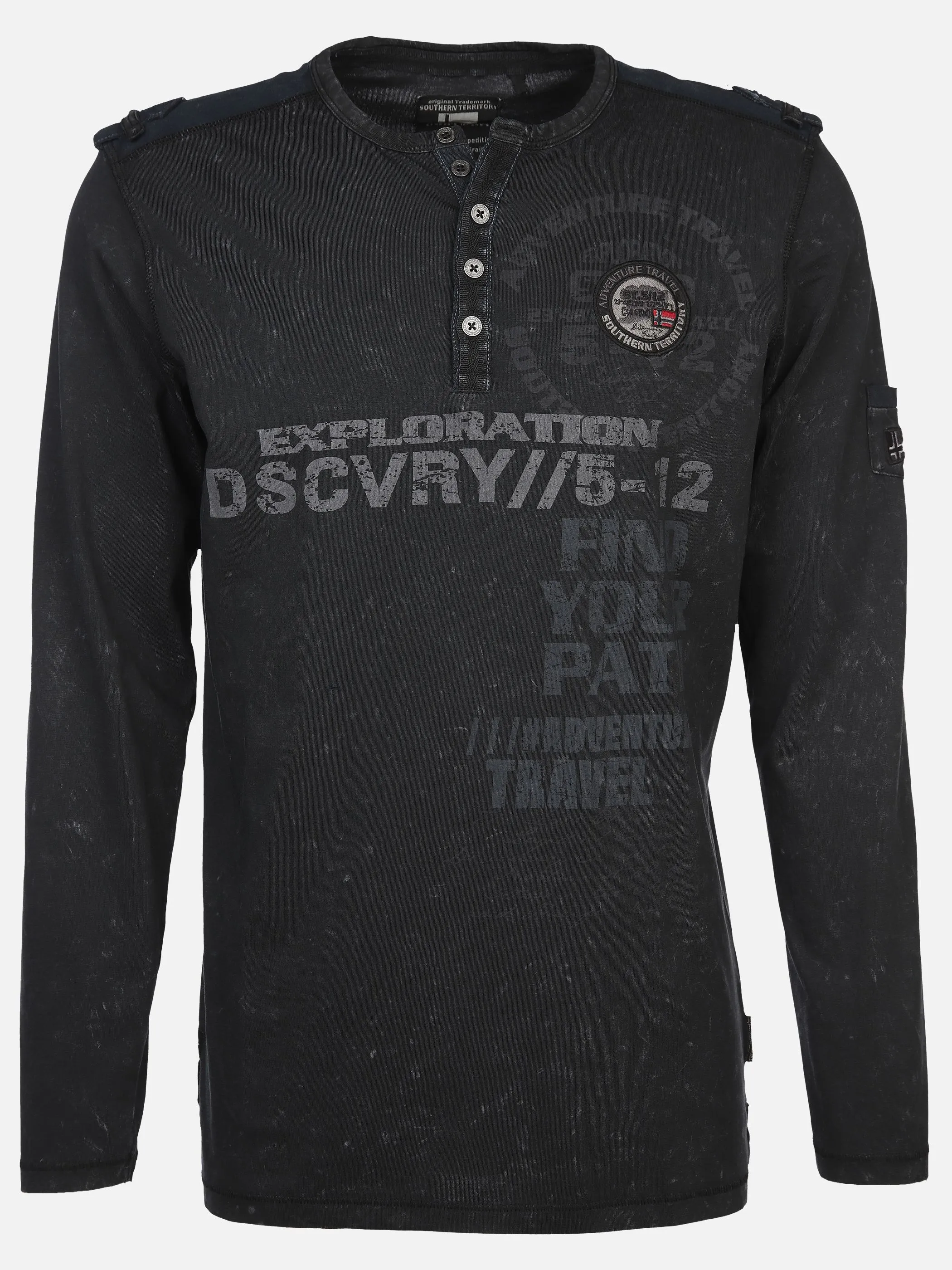 Herren Henleyshirt mit langem Arm