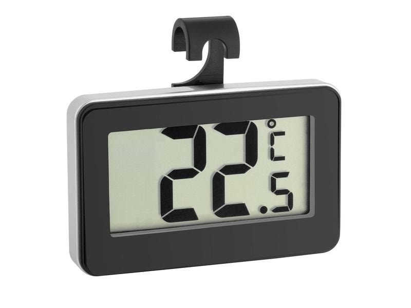 TFA Dostmann Thermometer Digital, Schwarz Digitales Thermometer, vielseitig einsetzbar