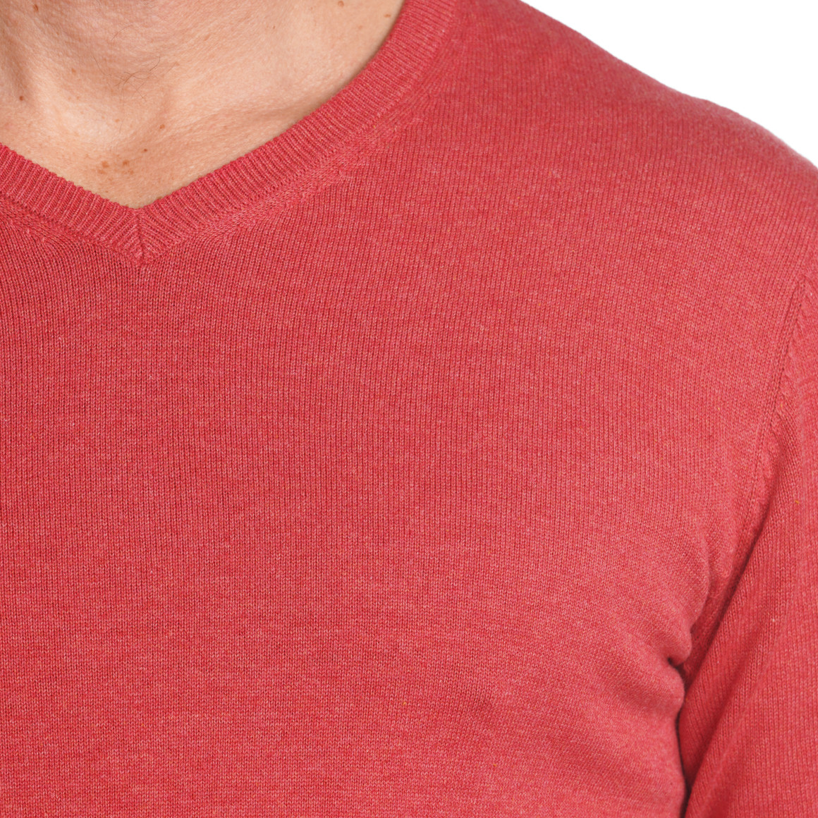 VanVaan Herren Feinstrickpullover mit V-Ausschnitt rot