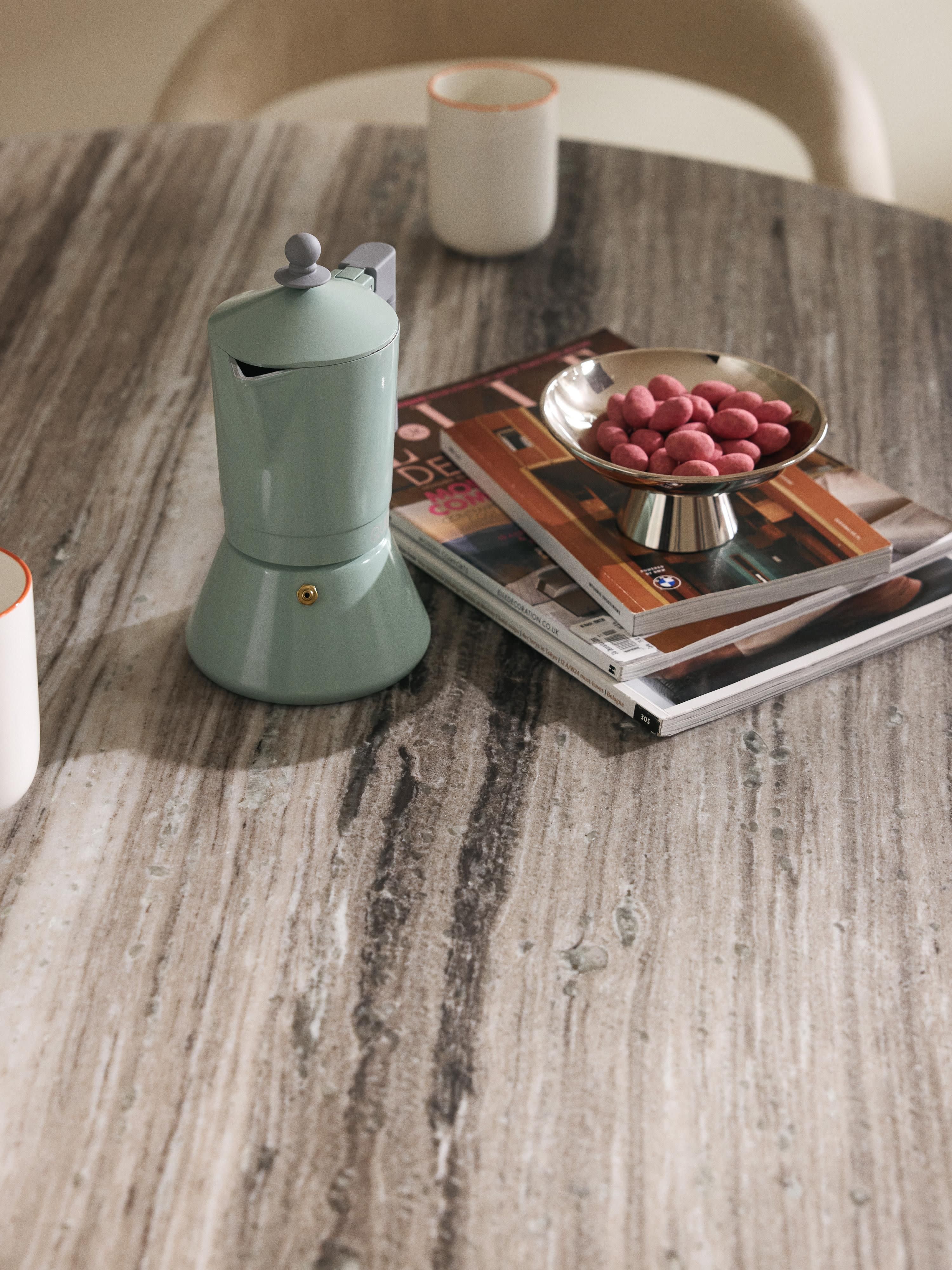 Ronde eettafel Noam met marmeren tafelblad, in verschillende formaten