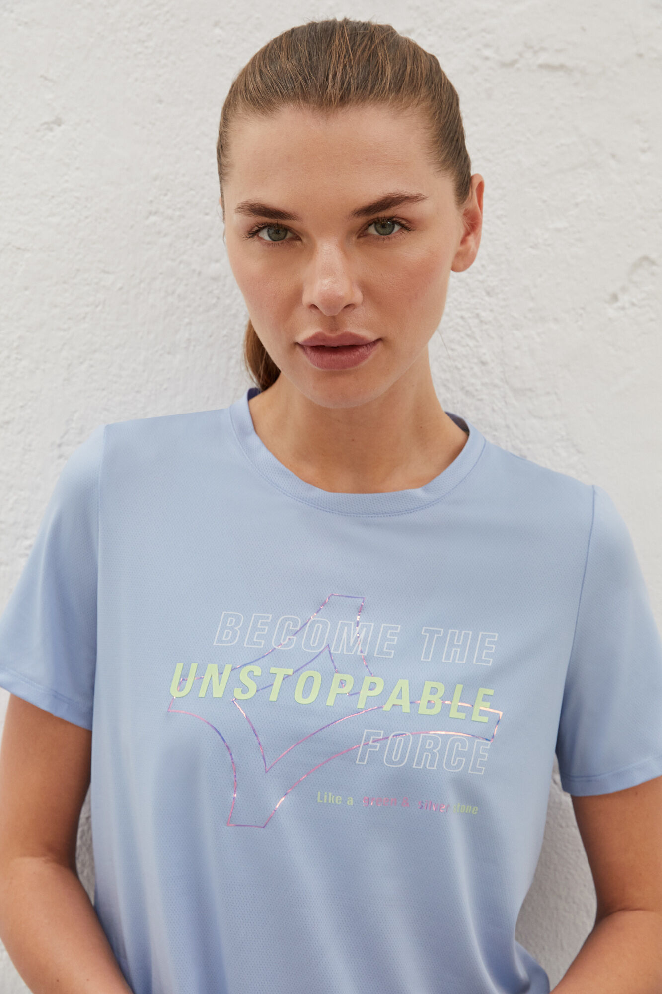 Camiseta Azul de Abertura - Azul