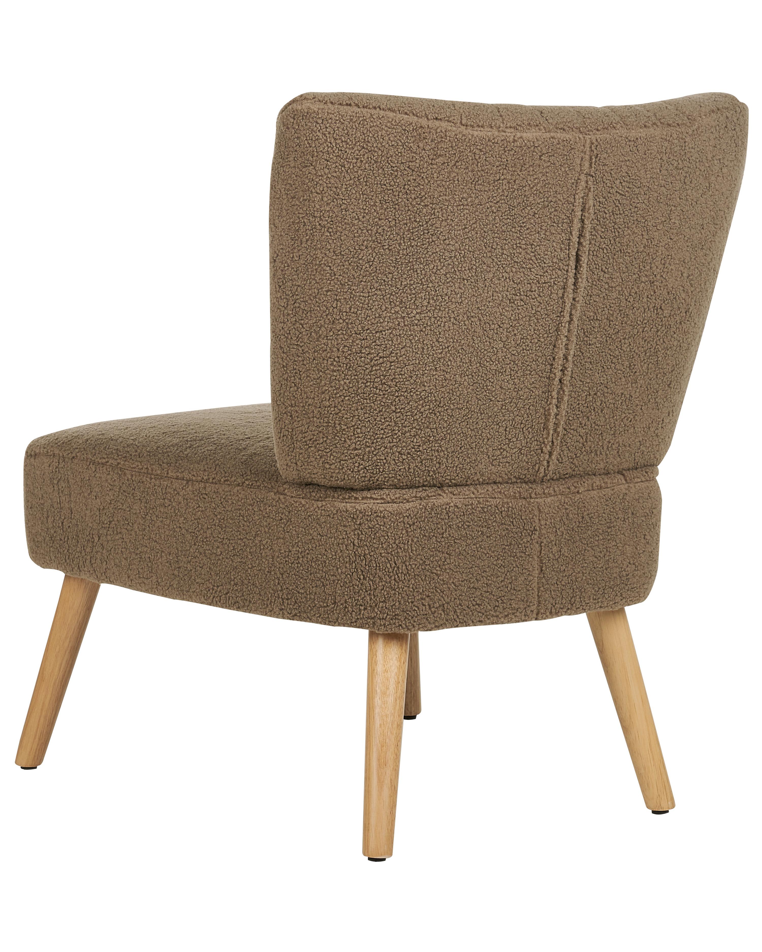 Fauteuil VAASA Bouclé Bruin