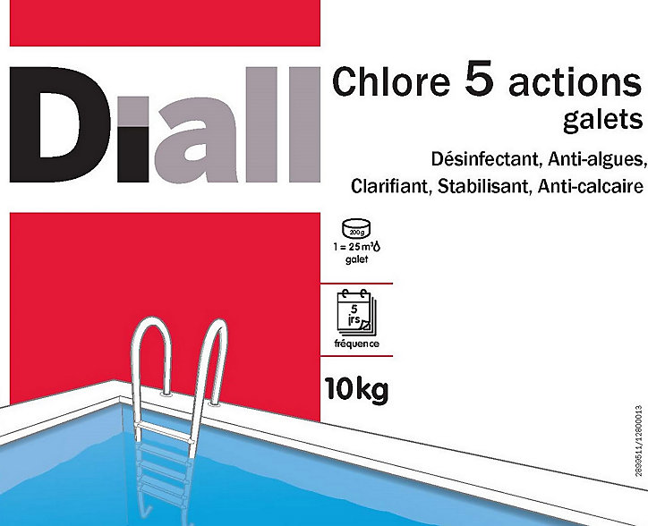 Chlore 5 actions galets 10kg