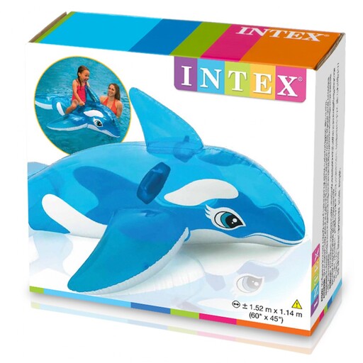 Baleia inflável Intex + 2 alças - 152x114 cm
