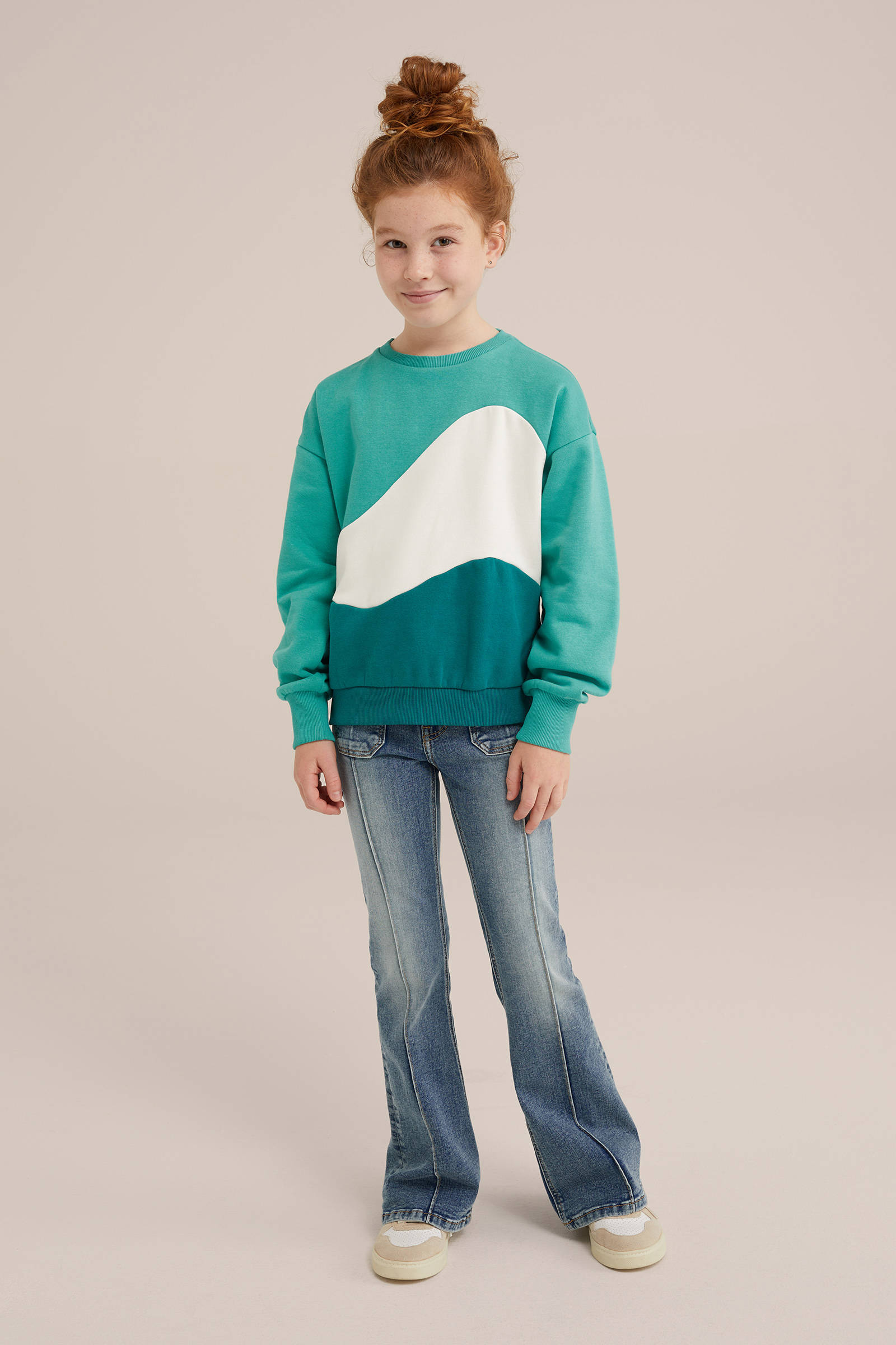 WE Fashion sweater groen