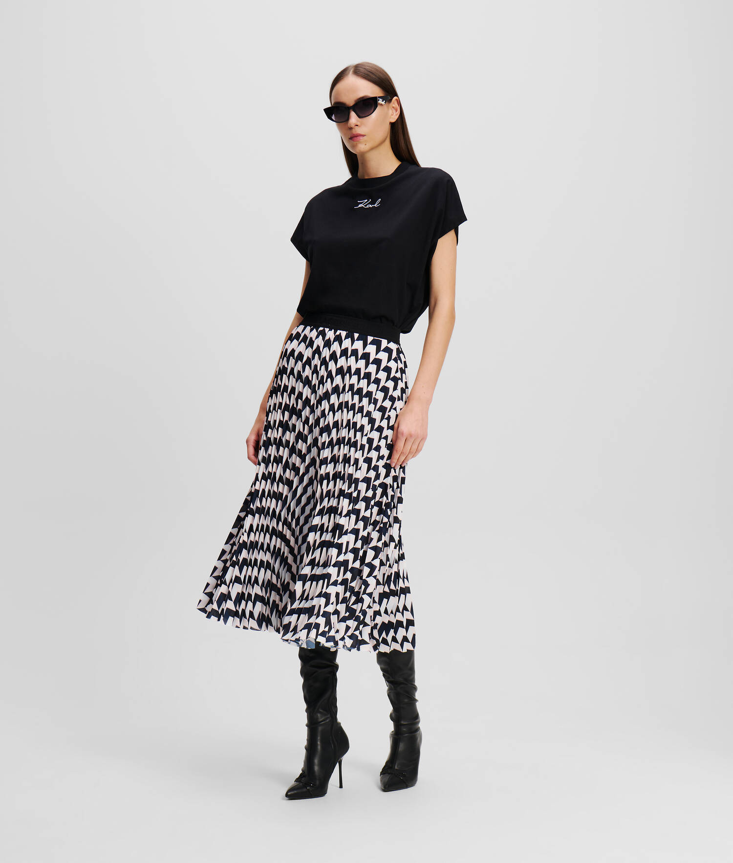 JUPE MIDI PLISSÉE