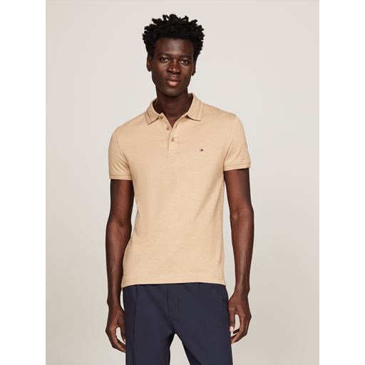 Tommy Hilfiger Pretwist Mouline Polo, Dark Dune/White, 3XL
