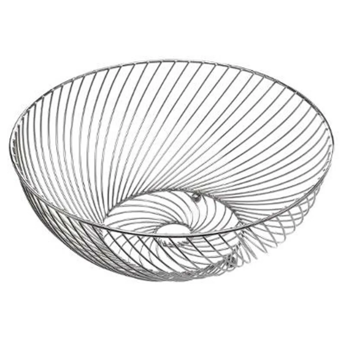 Corbeille à fruits en métal torsade 30cm Argent