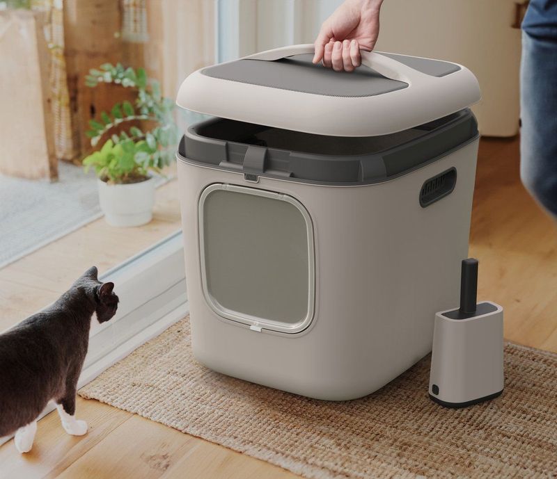Rotho - Biala Kattentoilet - Mistelgroen - Wit - Ruim Design