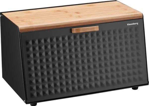 Klausberg brødboks laget av tre og stål (KB-7467)