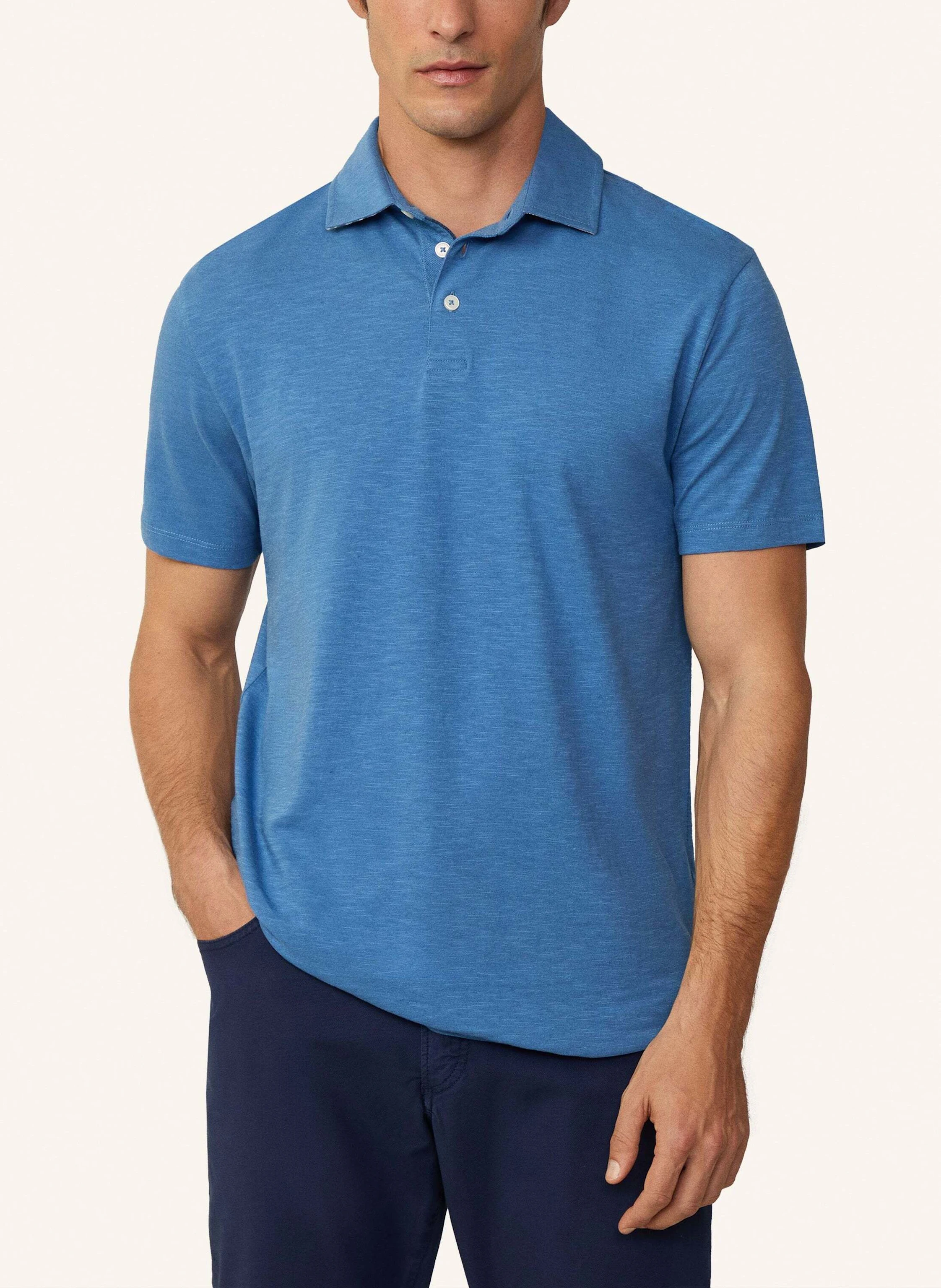 HACKETT LONDON Poloshirt SWIM PALM COTT LINEN