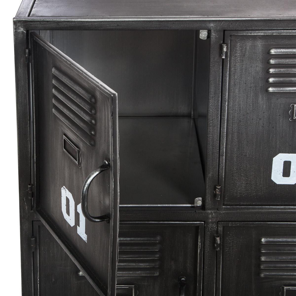 MEUBLE METAL 6 PORTES SEVIN