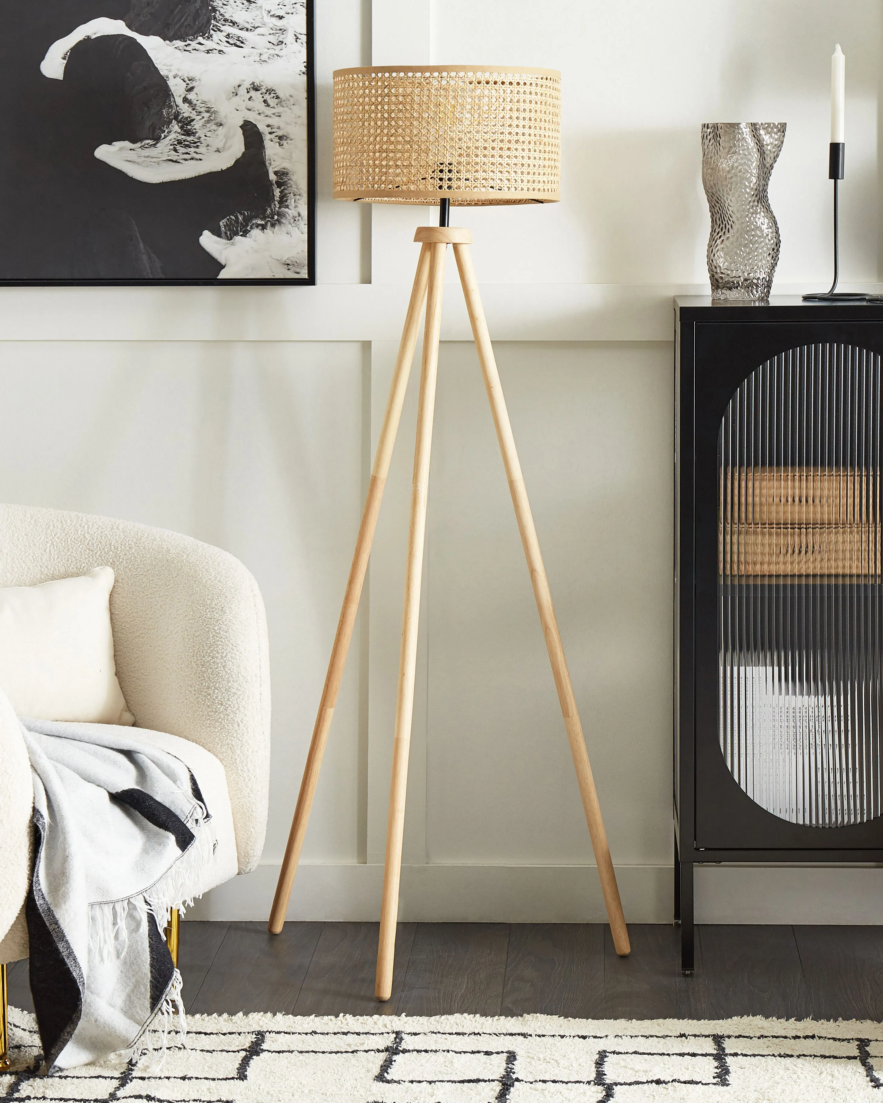 Staande lamp PENTON Rotan Natuurlijk