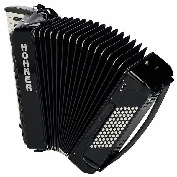 Hohner Bravo III 72 Black silent key