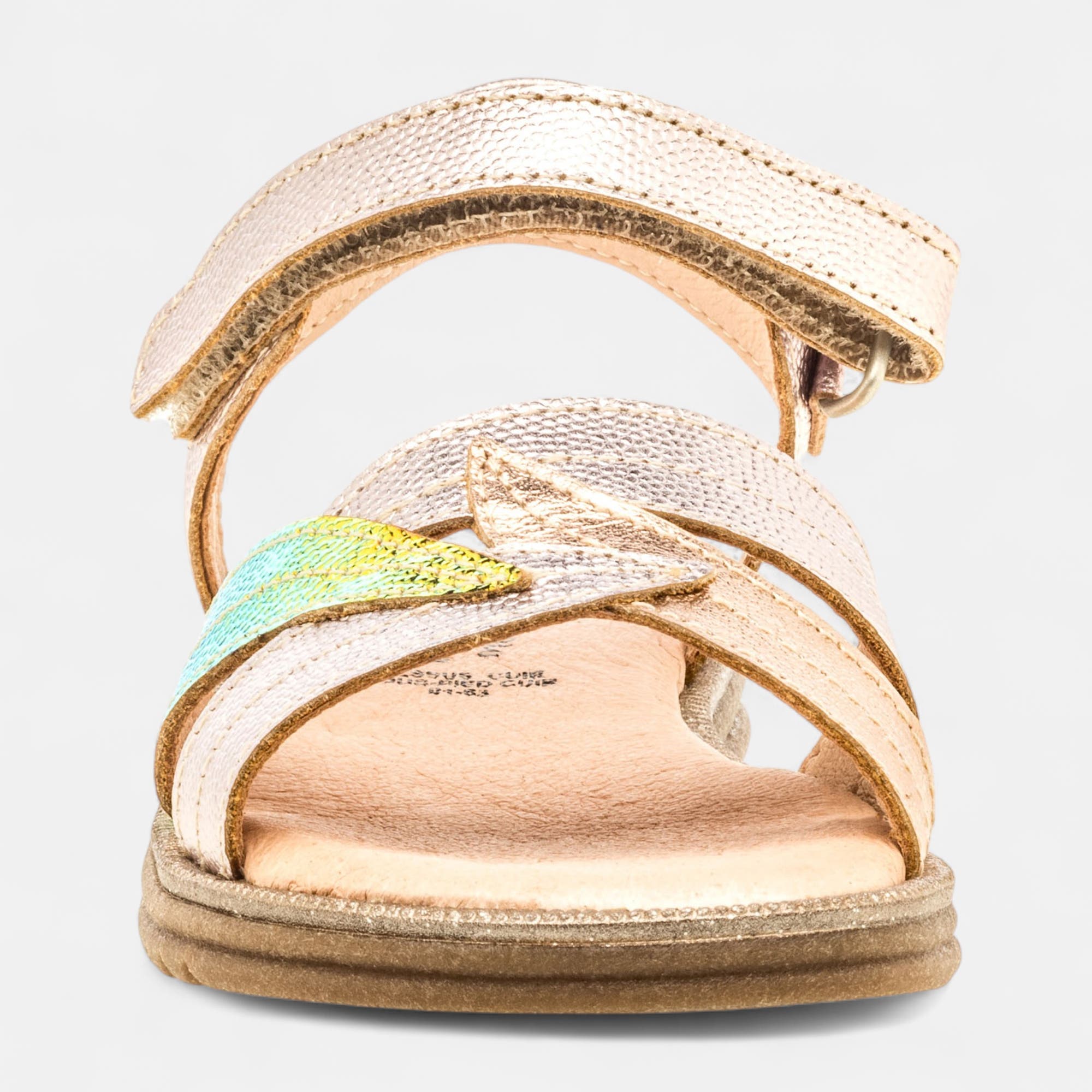 Nu-pieds Fille en cuir rose
