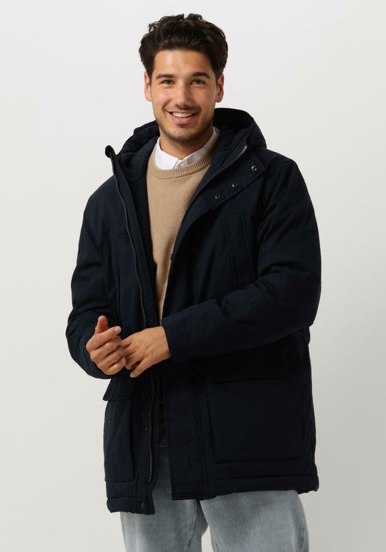 LYLE & SCOTT donkerblauwe lyle & scott  microfleece parka 2.0