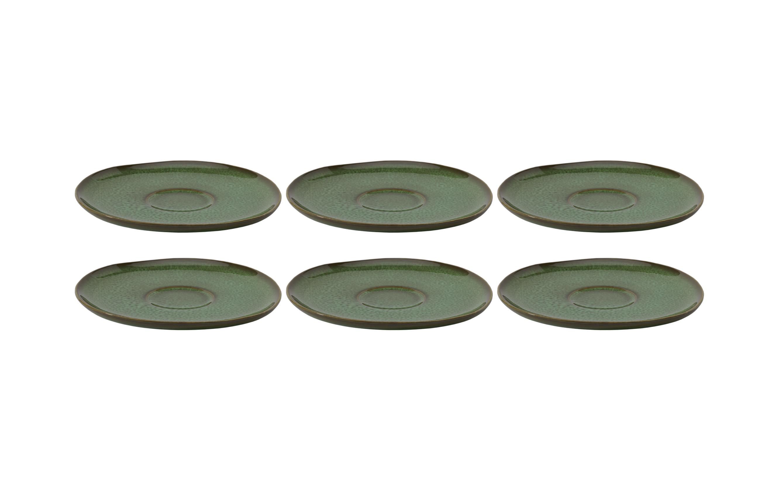 Untertasse Lave 6 Stück, GrünKaffee-Untertasse