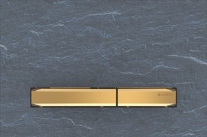 Geberit Sigma 50 Square drukplaat mustang leisteen met gouden knoppen