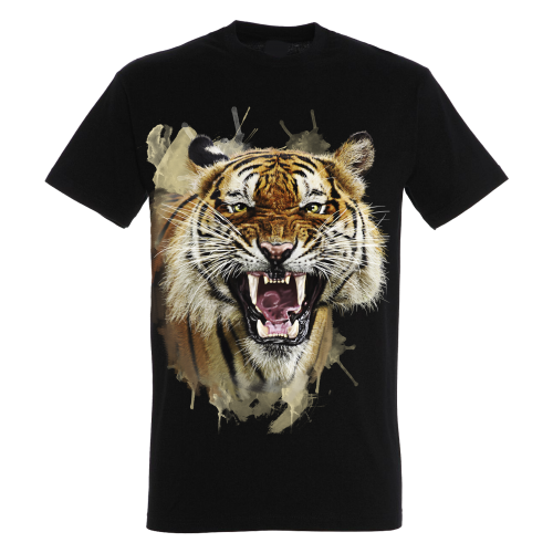 Camiseta preta Tiger Attitude