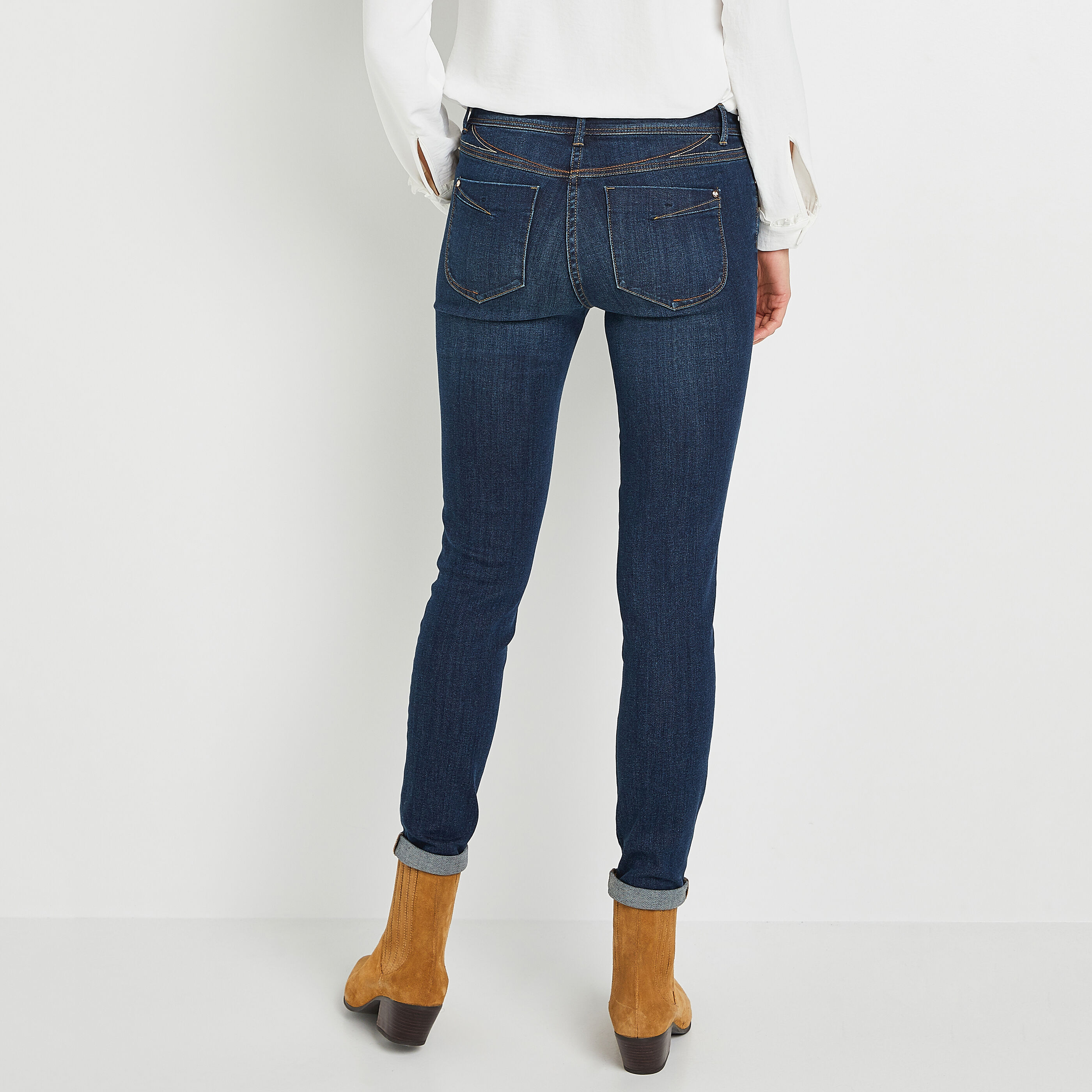 Jean slim TOKYO raccourci femme - DARK STONE