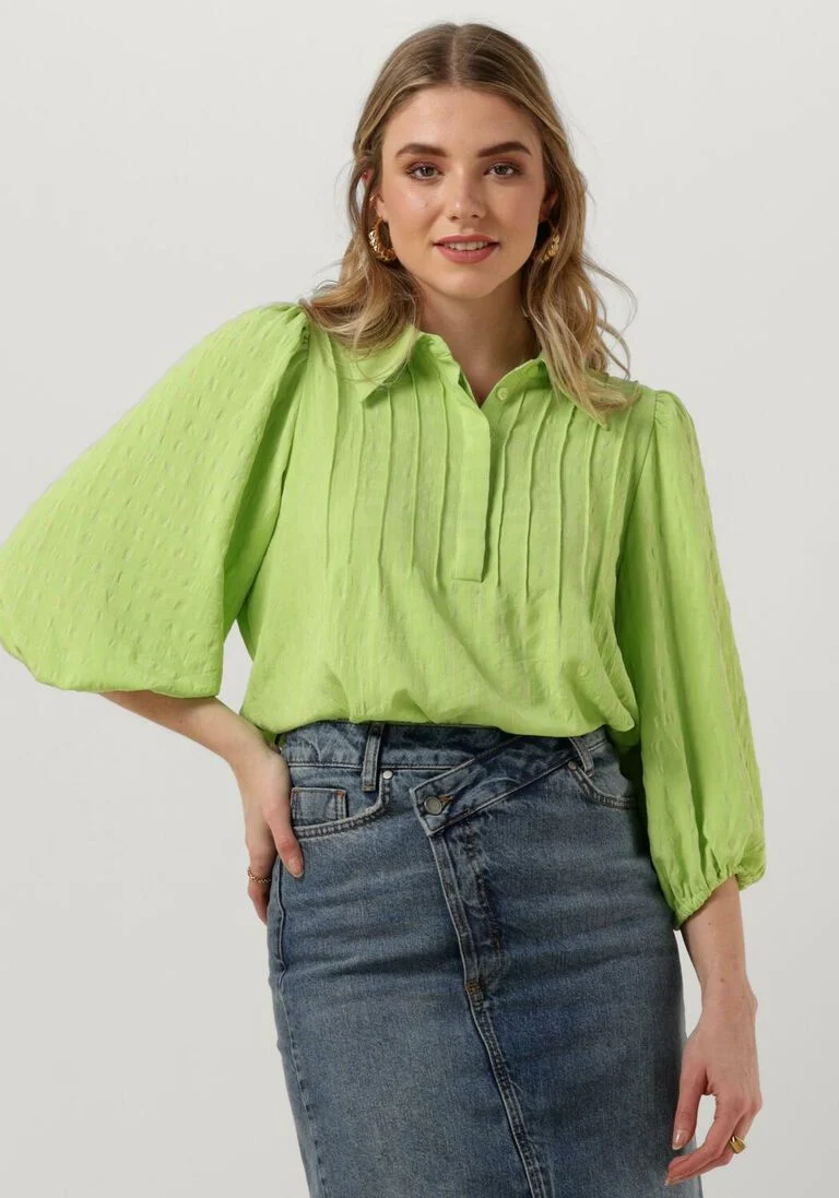 MY ESSENTIAL WARDROBE groene my essential wardrobe blouse halnamw blouse
