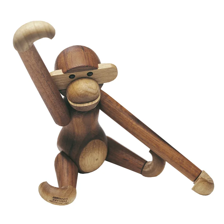 Kay Bojesen - Holz-Affe mini, grau