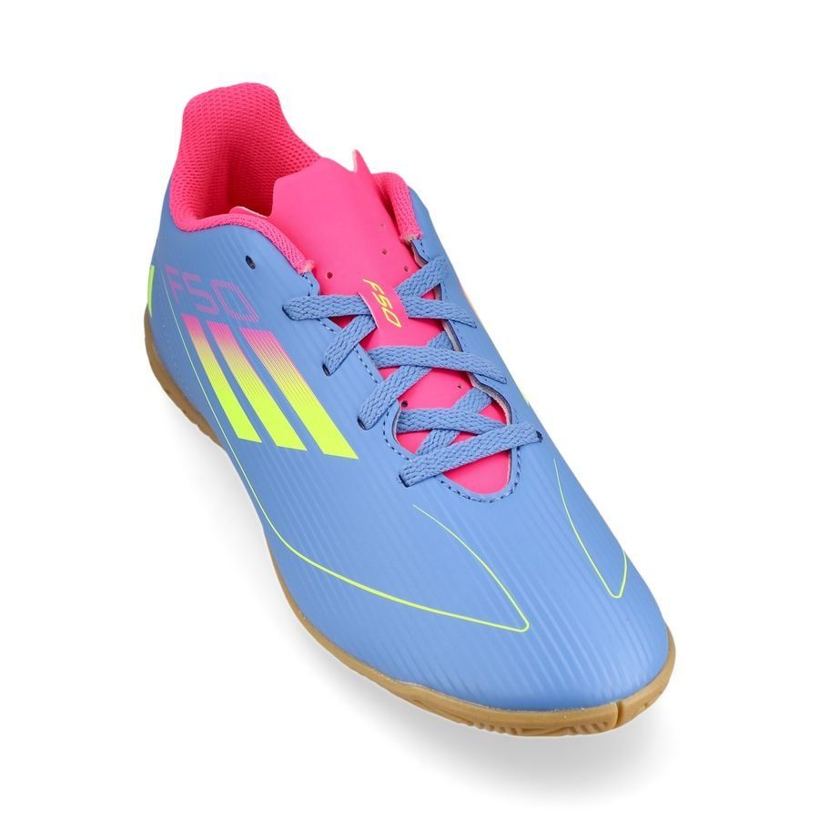 adidas F50 Club IN Celestial Victory - Blue Fusion/Lucid Lemon/Lucid Pink Enfant