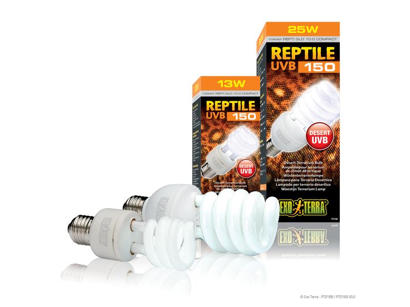 Exo Terra Terrarienlampe Reptile UVB150 E27, 13W, 15.4 cm Wüsten Terrarienlampe