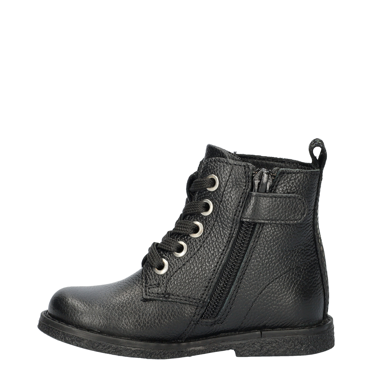 meisjes veterboot Nelson Kids Zwart