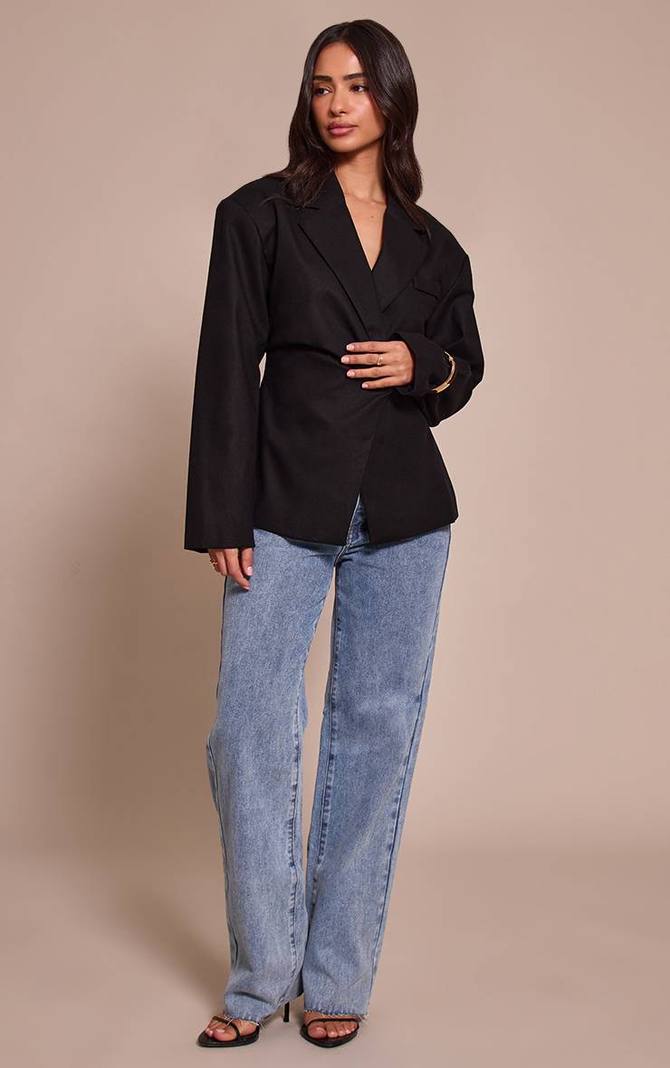 Bleu Clair Jean Droit Petite Taille Jambes Longues