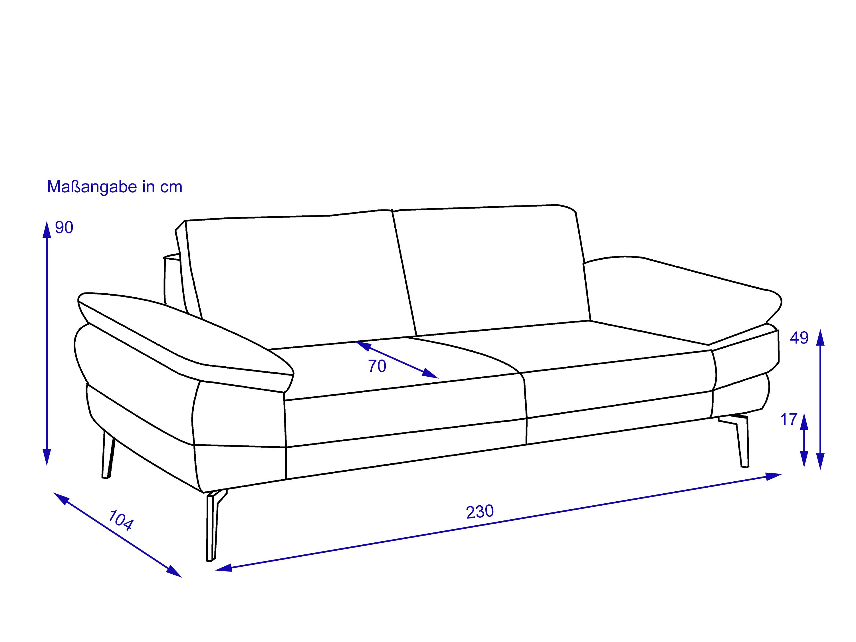 Sofa 3 Sitzer MONDO CIVITA anthrazit