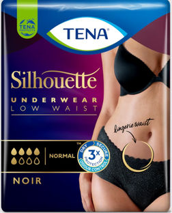 TENA Silhouette Underwear Low Waist Normal Noir L 10ST