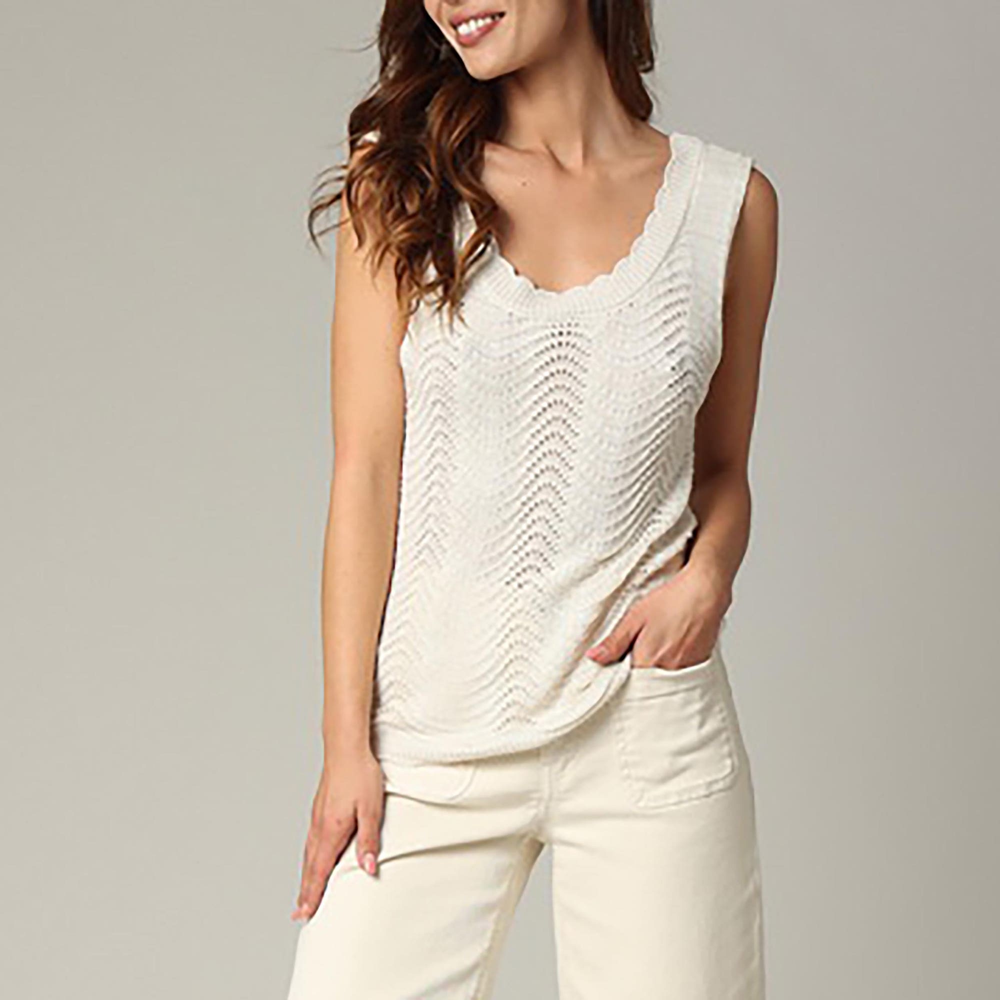Top Femme beige