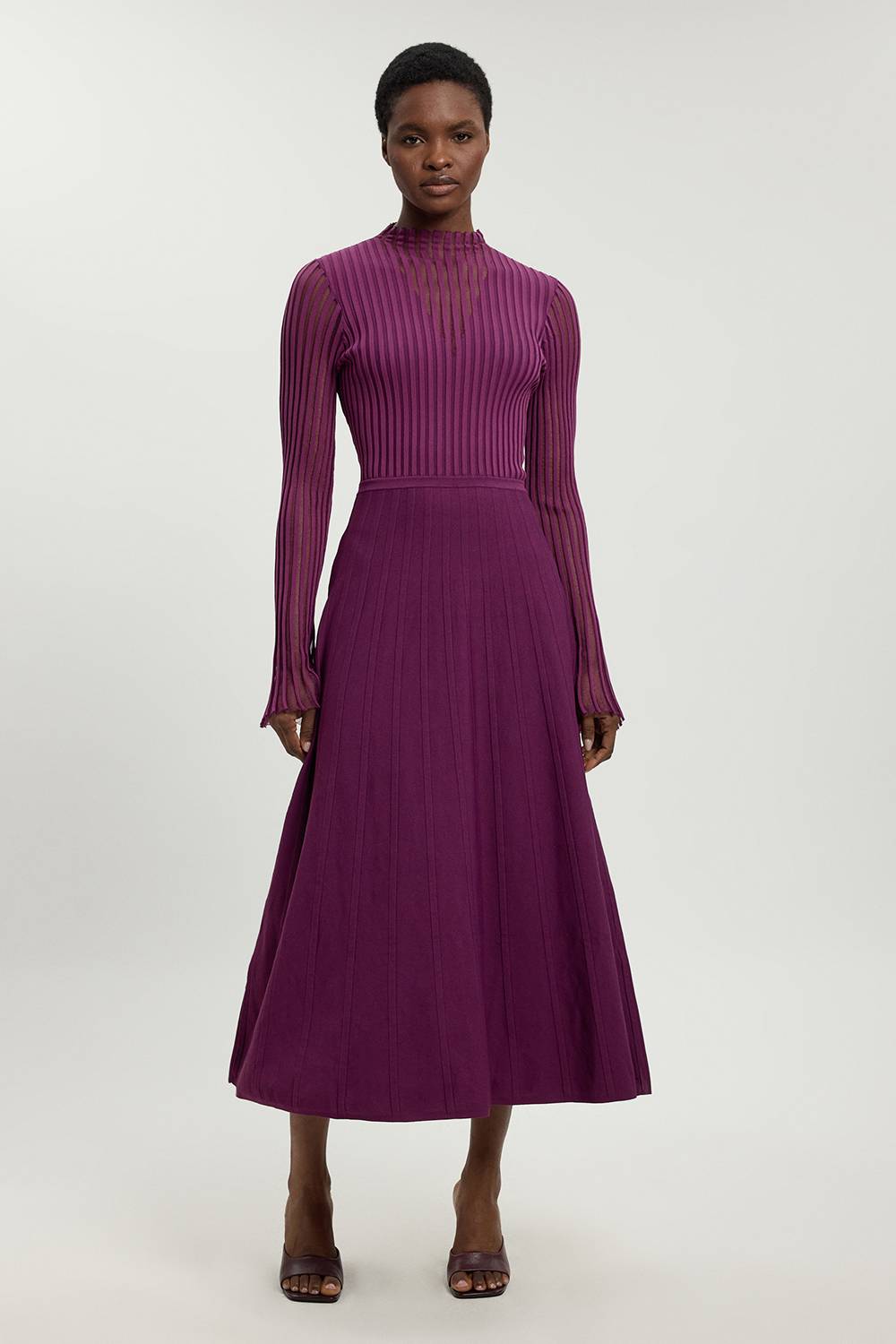 KarenMillen Robe Midi En Maille De Filament Mélange Viscose