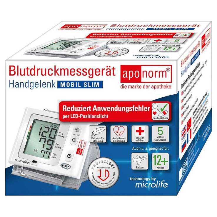 aponorm® Mobil Slim Handgelenk-Blutdruckmessgerät, 1 St