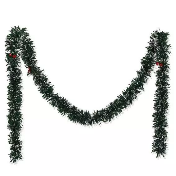 Guirlande de sapin (200 cm) Santa baie Vert enneigé