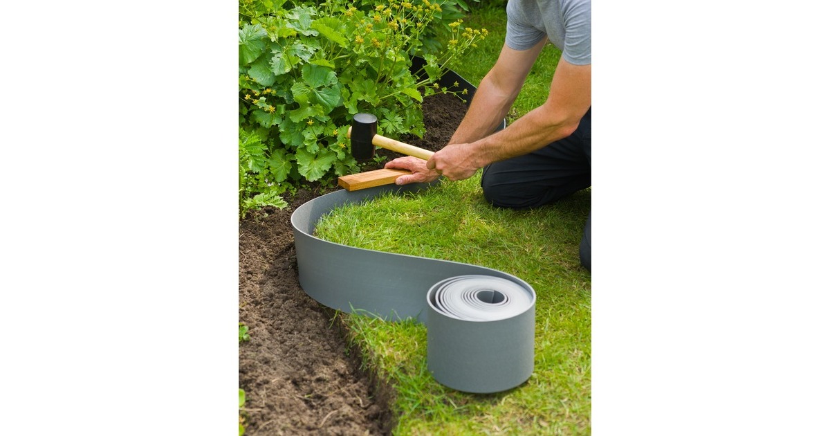 NatureBorderrand H15cm x 10M begrenzing  (Grijs)
