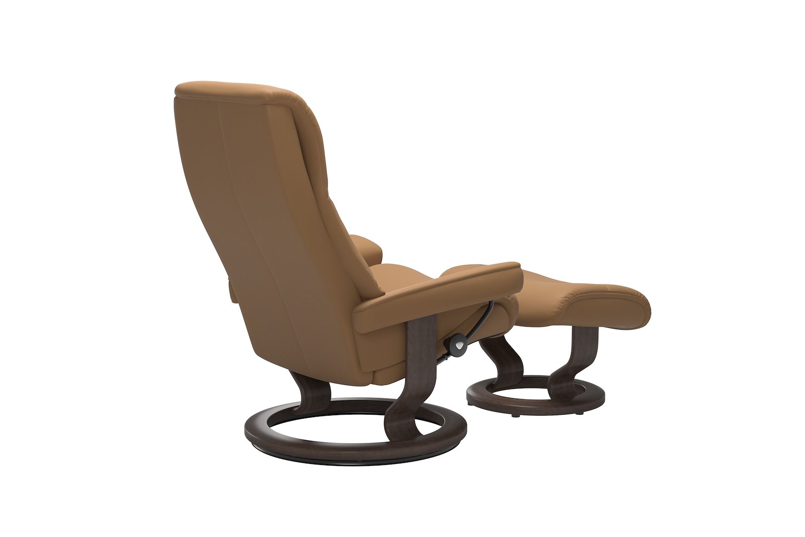 View (M) lenestol med krakk Hud Paloma Taupe - Classic - Wengebeiset