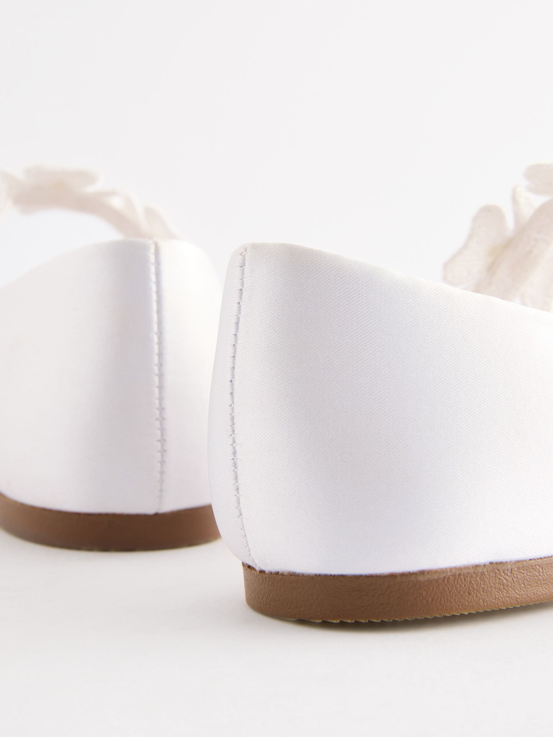 Wit - Gelegenheidsschoenen met corsage